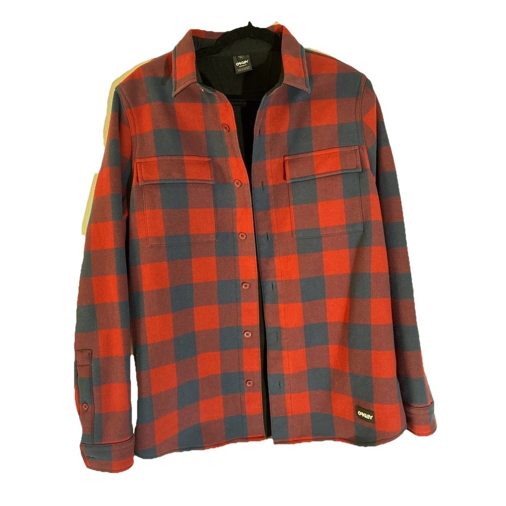 Oakley Bear Cozy Flannel shirt in a red and blue check pattern M Used